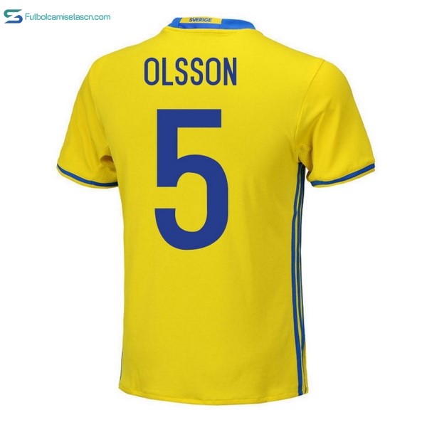Camiseta Sweden 1ª Olsson 2018 Amarillo